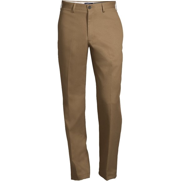 NWT LANDS' END MEN'S TAILORED FIT NO IRON CHINO PANTS CHESTNUT 34X31 - Picture 4 of 7